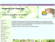 Tablet Screenshot of pamperedcatsplayground.com.au